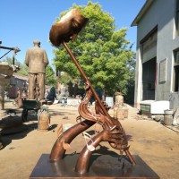 铜雕抽象雕塑-笛子