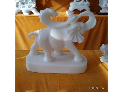 石雕工艺品-汉白玉小象图2