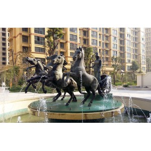 铜雕-群马喷泉-工程-TGC-1001