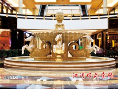 石雕-迪拜购物中心大型喷泉雕塑工程