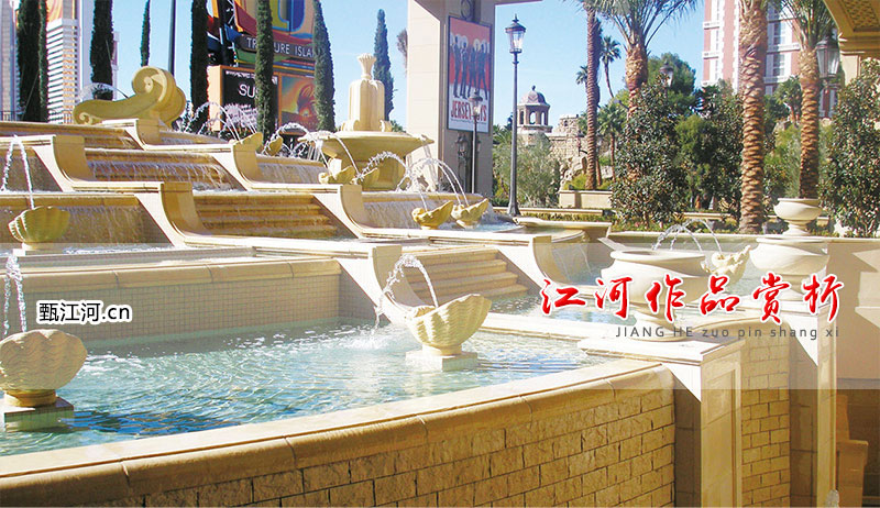 石雕-美国拉斯维加斯赌场喷泉水系工程-1001